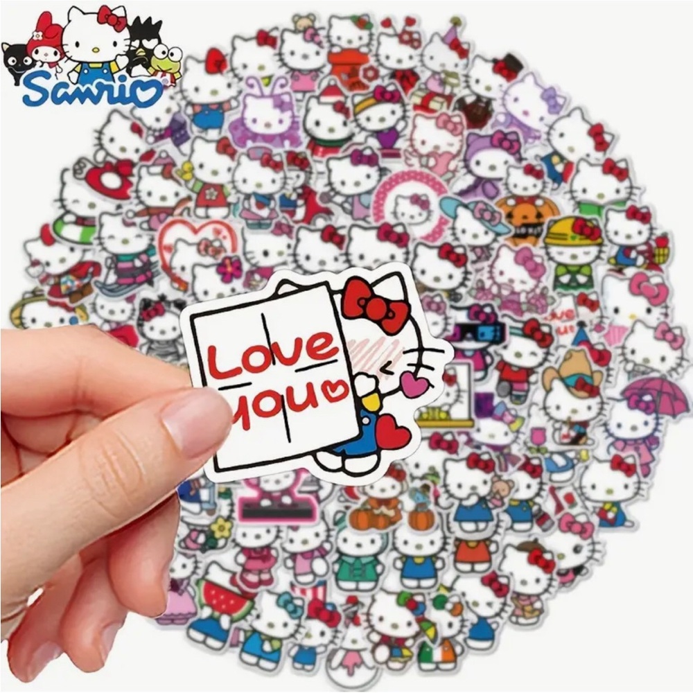 Sanrio Hello Kitty Paper Sticker Collection - 100 PCS - Picture 8 of 8